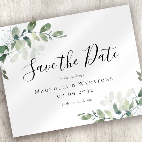 PAPER Eucalyptus Wedding Save The Date