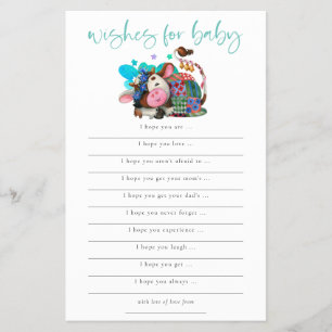 PAPER Farmyard Cow Wishes for Baby Shower