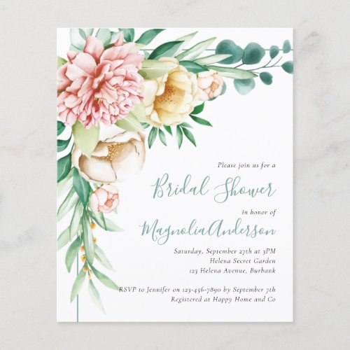 PAPER Floral Bridal Shower Invitation