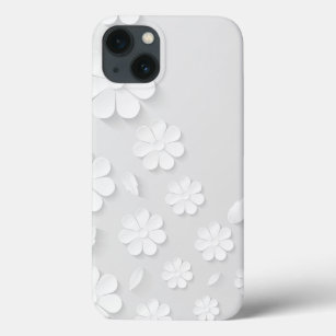 paper-flower-background-white iPhone 13 case