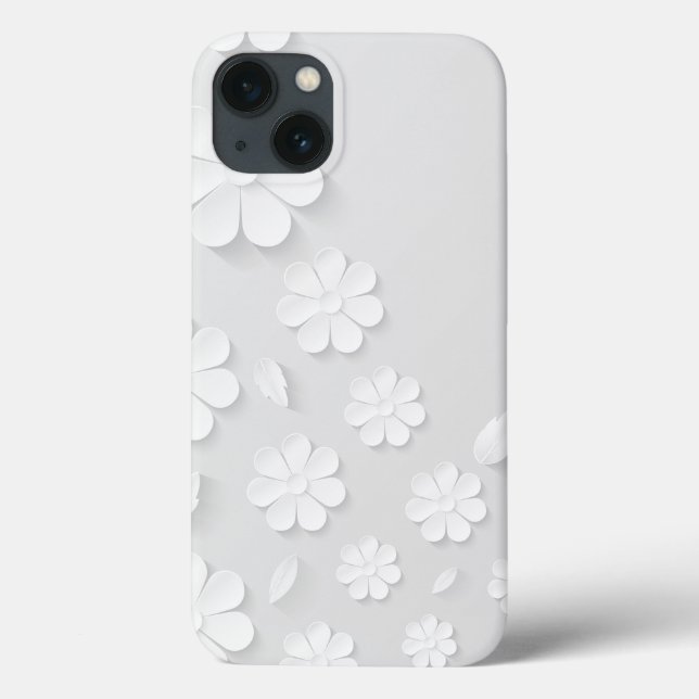 paper-flower-background-white Case-Mate iPhone case (Back)