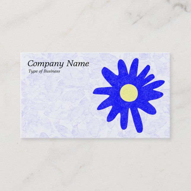 Paper Flower - Blue Business Card (Front)