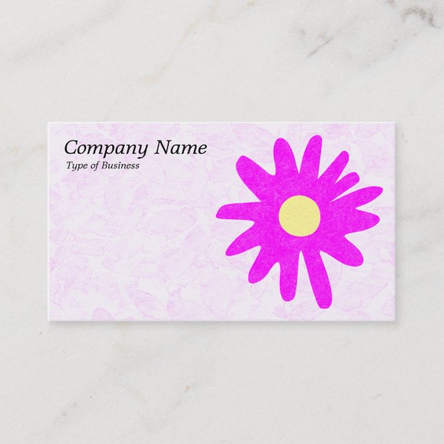 Paper Flower - Magenta Business Card (Front)