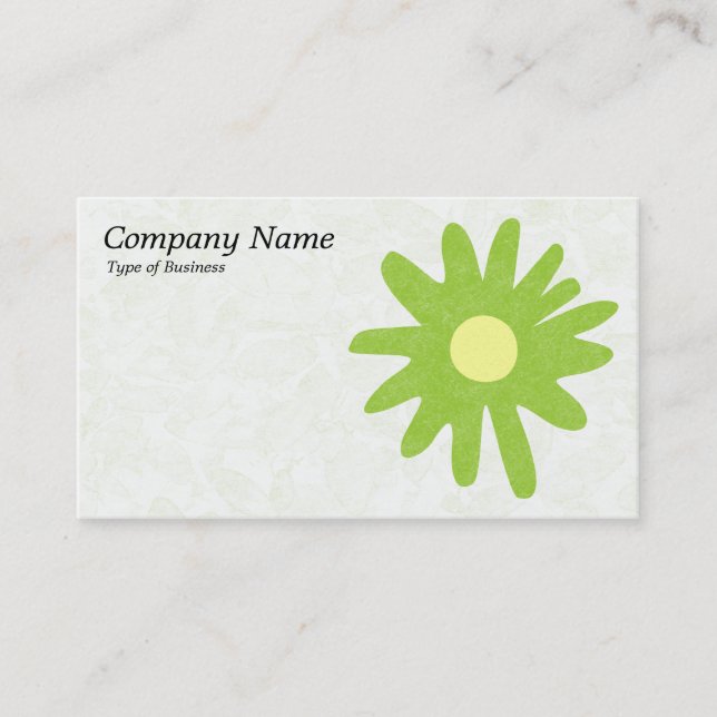 Paper Flower - Martian Green Business Card (Front)