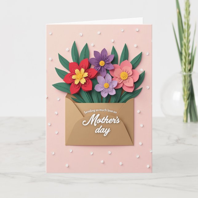 Paper Flower Mothers Day Card (Front)
