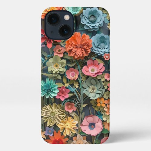 Paper Flowers iPhone 13 Case