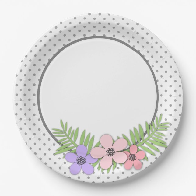 Paper flowers plates (Front)