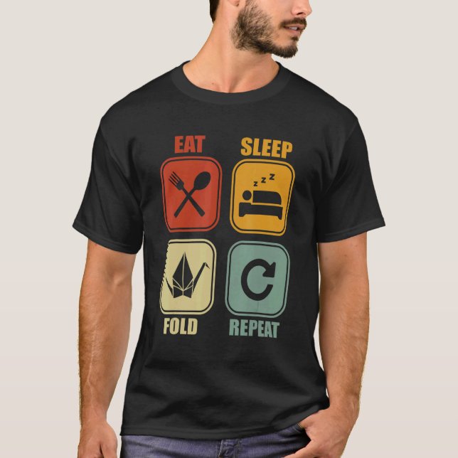 Paper Folding Outfit Love Japan Origami Art T-Shirt (Front)