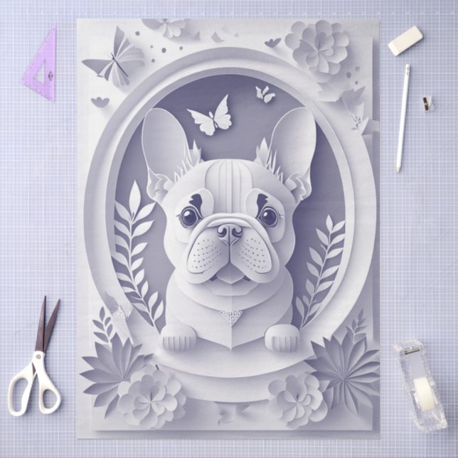 Paper French Bulldog  (Craft)