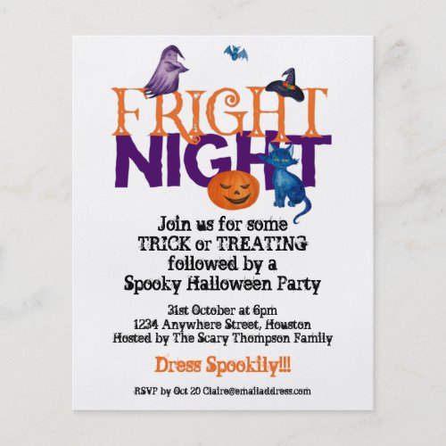 PAPER  Fright Night Halloween Party Invitation