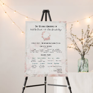 Paper Garden Wedding Program Foam Board