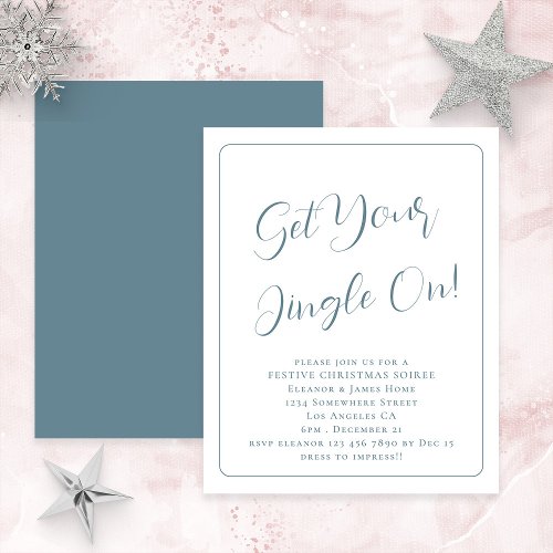 PAPER Get Your Jingle On Blue Christmas Invite