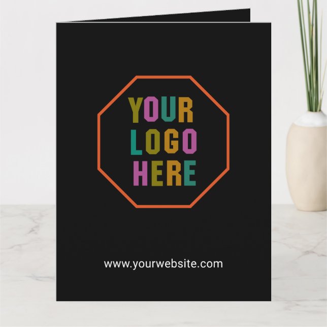 Paper gift bags with custom company logo, no minim card (Front)