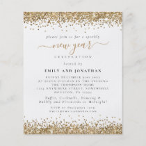 PAPER | Glam Gold Glitter New Years Eve Invite