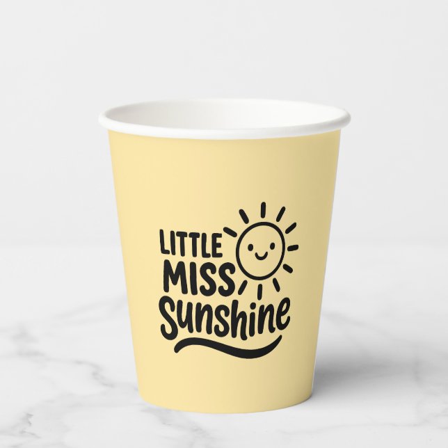 Paper Glass - Little Miss Sunshine Cups (Back)