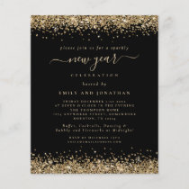 PAPER Gold Glitter Black New Years Eve Party
