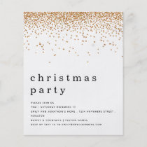 PAPER | Gold Glitter Christmas Party Invitation