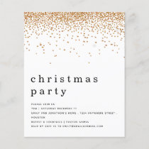 PAPER | Gold Glitter Christmas Party Invitation