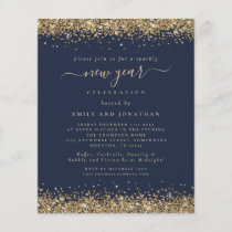 PAPER Gold Glitter Navy Blue New Years Eve Party