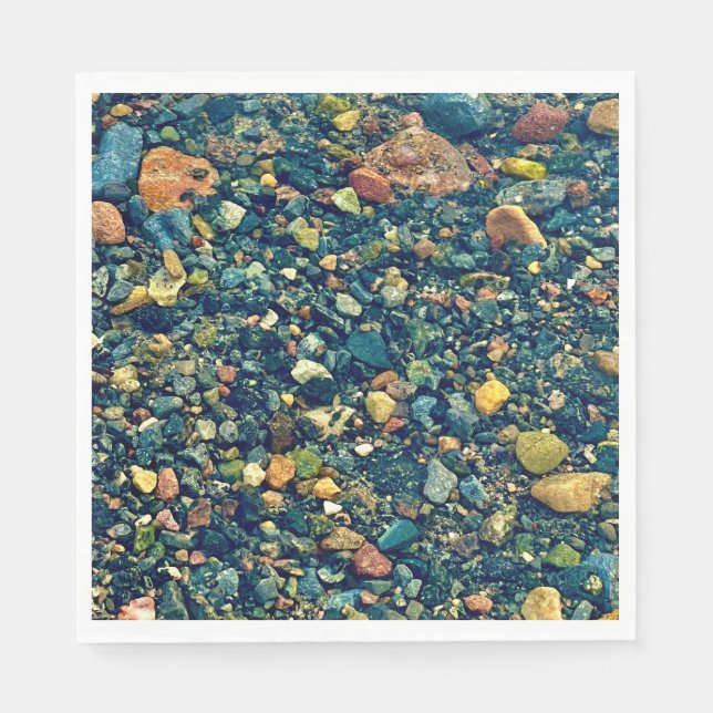 paper goods, party supplies, Pretty Little Pebbles Napkins (Front)
