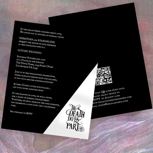 PAPER Gothic Till Death Do Us Part QR Wedding