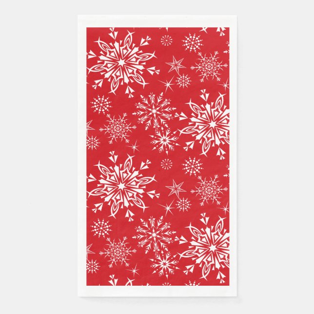 Paper Guest Towel-Holiday Snowflakes Paper Guest Towels (Front)