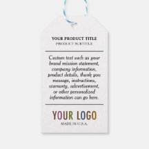 Printing With String Hang Tags & Package Inserts | Zazzle