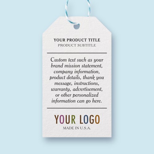 Paper Hang Tags with String  Custom Company Logo