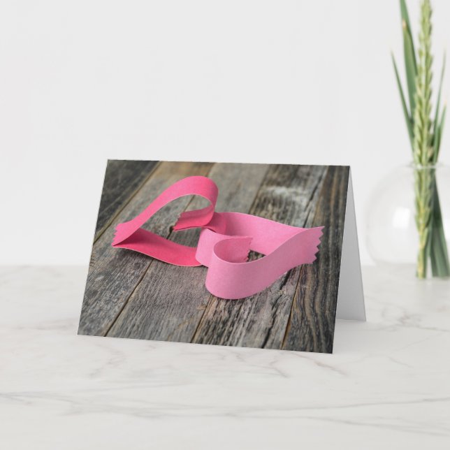 paper hearts for wedding anniversary card (Front)