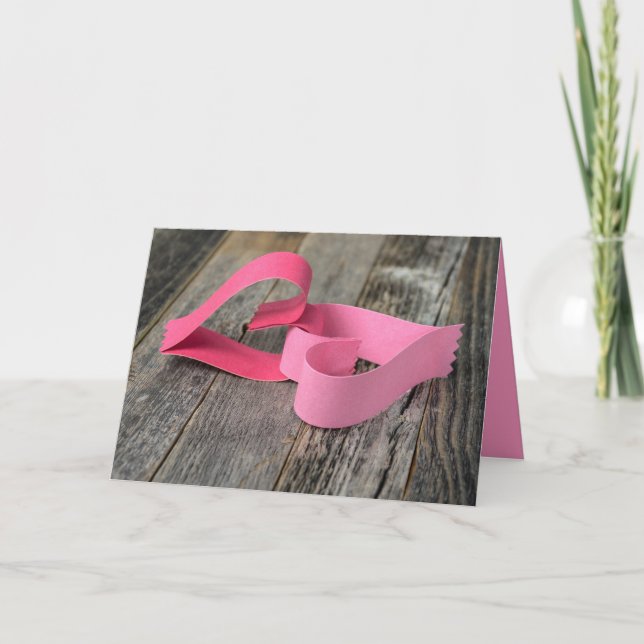 paper hearts for wedding anniversary card (Front)