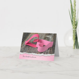 paper hearts with torn edge anniversary invitation