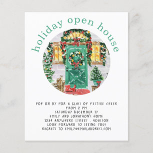 PAPER Holiday Open House Party Teal Flyer