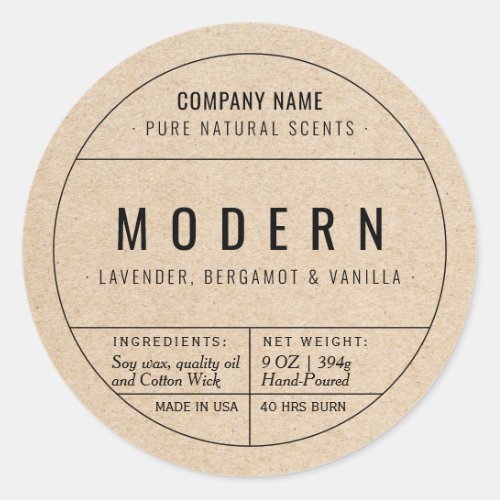 Paper Homemade Candle Product Label Stickers
