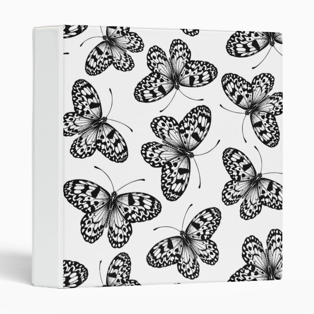 Paper kite butterfly pattern 3 ring binder (Front/Spine)