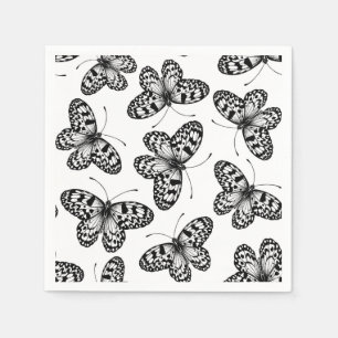 Paper kite butterfly pattern napkins