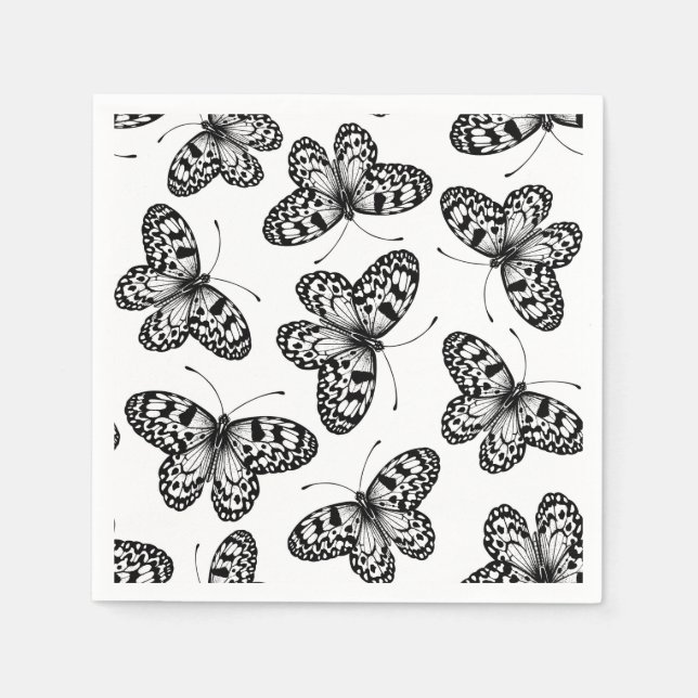 Paper kite butterfly pattern napkins (Front)