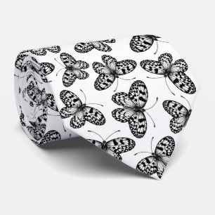 Paper kite butterfly pattern neck tie