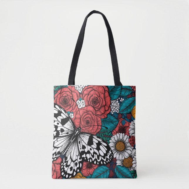 Paper kite garden tote bag (Front)