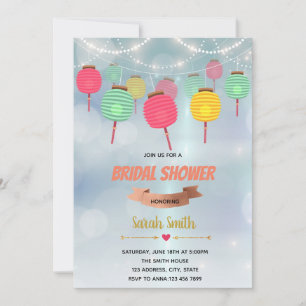 Paper lantern party invitation