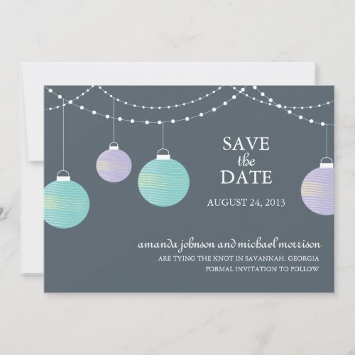 Paper Lantern Wedding Save the Date