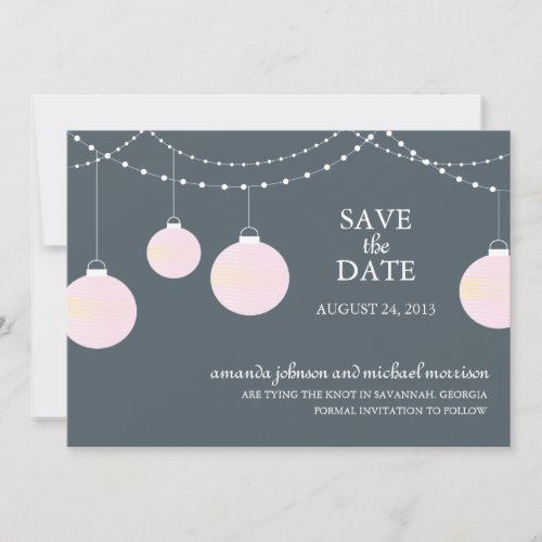 Paper Lantern Wedding Save the Date