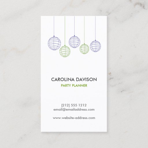 Customizable PAPER LANTERNS Business Card