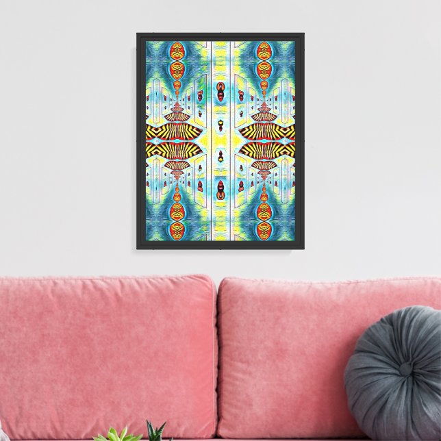 PAPER LANTERNS Throw pillow Canvas Print (Insitu(LivingRoom))