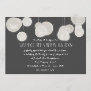 Paper Lanterns Wedding Invitation