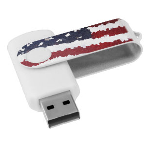 Paper Mache American Flag Flash Drive