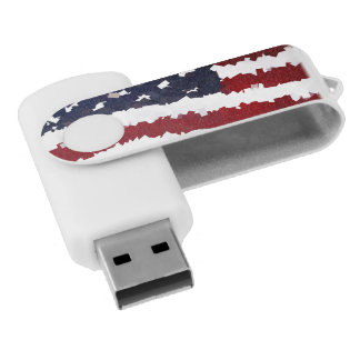 Paper Mache American Flag Flash Drive