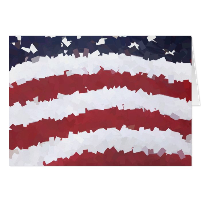 Paper Mache American Flag Greeting Cards