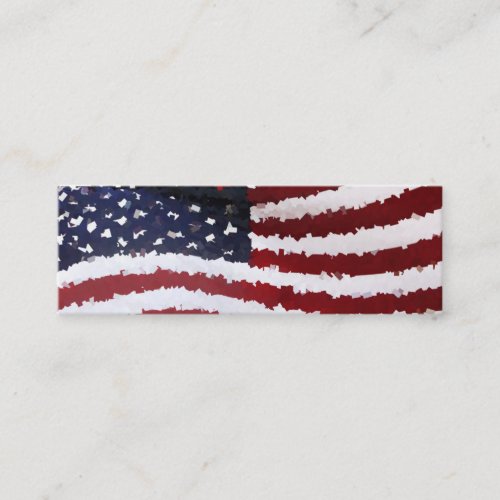 Paper Mache American Flag Mini Business Card