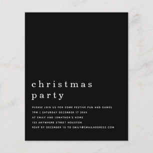 PAPER   Minimal White Black Christmas Party Invite
