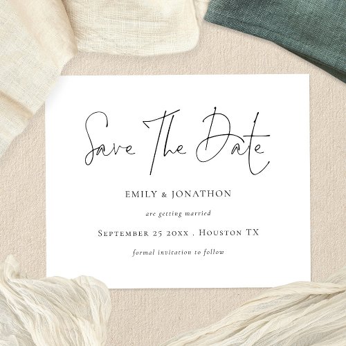 PAPER Minimalist Script Any Color Save The Date